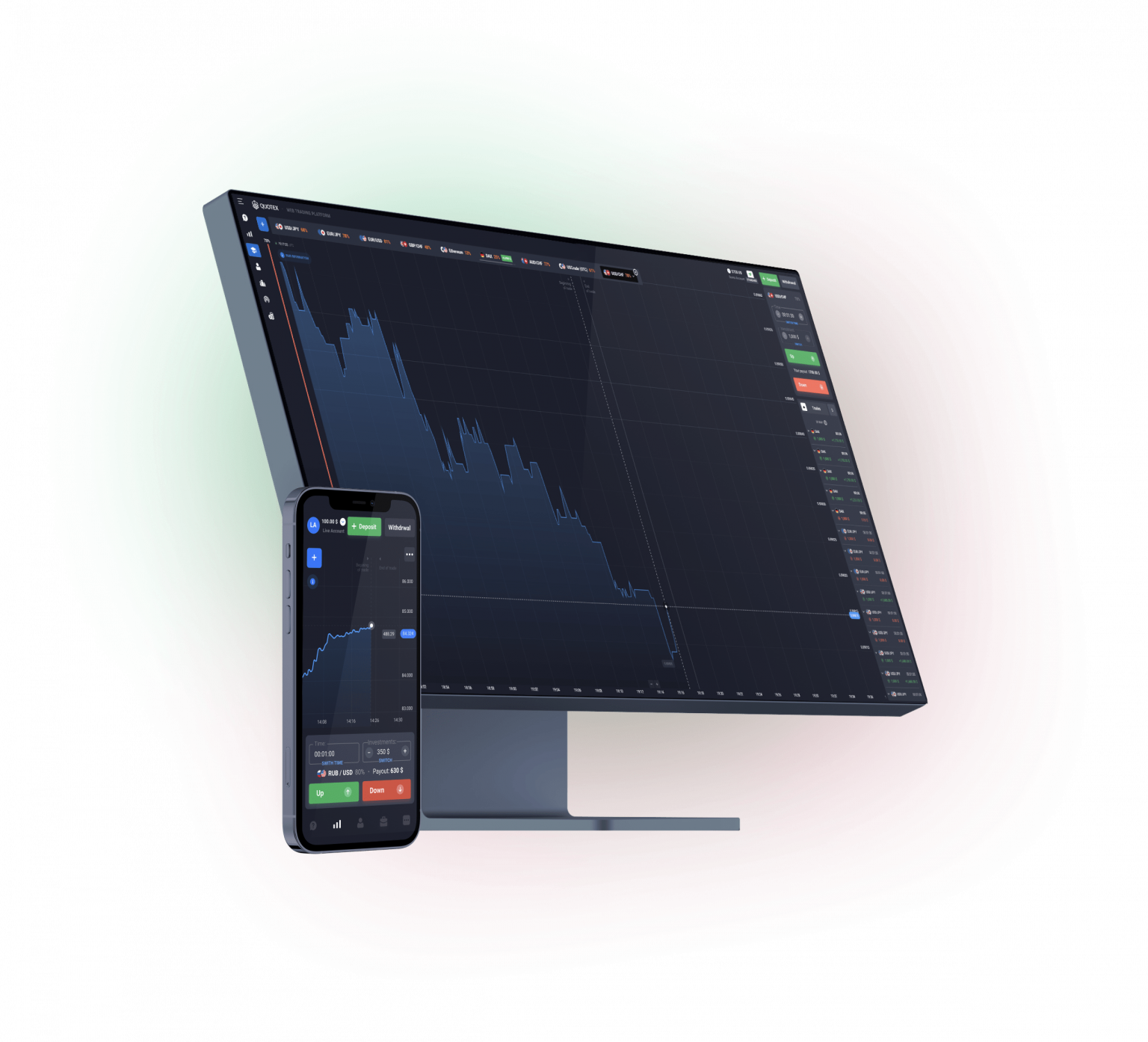 Quotex Platform Multi-device Display